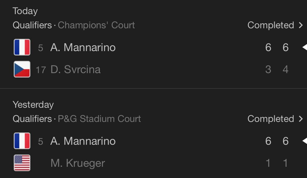 Adrian Mannarino defeated M Krueger (6-1 6-1) and D Svrcina (6-3 6-4) to qualify for Cincinnati’s main draw.