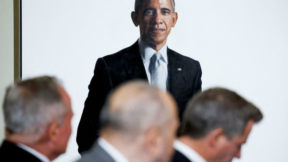 Once a dramatic feature of the White House entryway, the official portrait of former President Barack Obama has been moved to a decidedly less prominent position, underscoring the years-long tensions ...