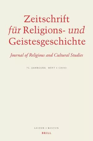Cover Zeitschrift für Religions- und Geistesgeschichte / Journal of Religious an Cultural Studies