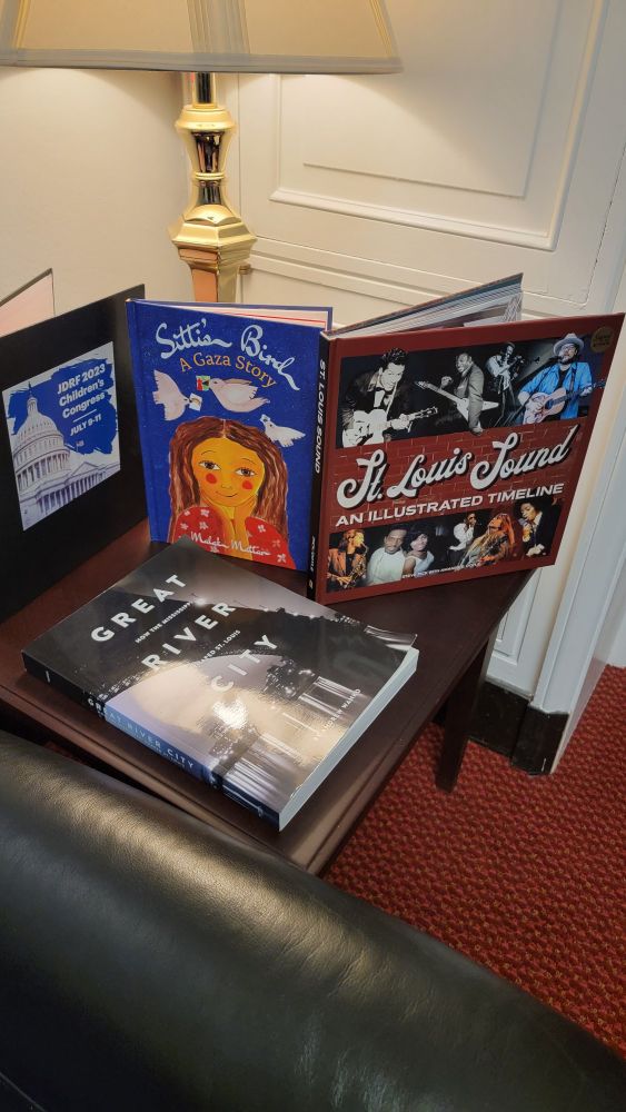 Sittis Bird: A Gaza Story picture book, St. Louis Sound, Great River City - books that were in Rep. Cori Bush's Congressional Office. 