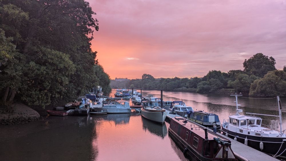 A red dawn at hammertons ferry terminal 