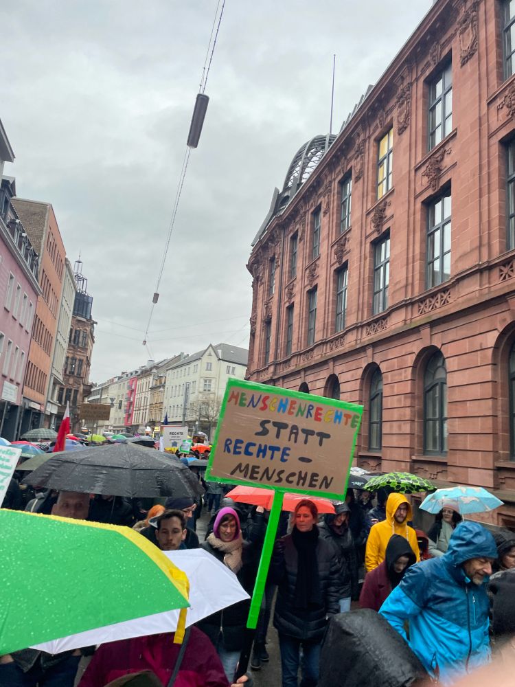 Foto von der Demo gegen die AfD in Saarbrücken