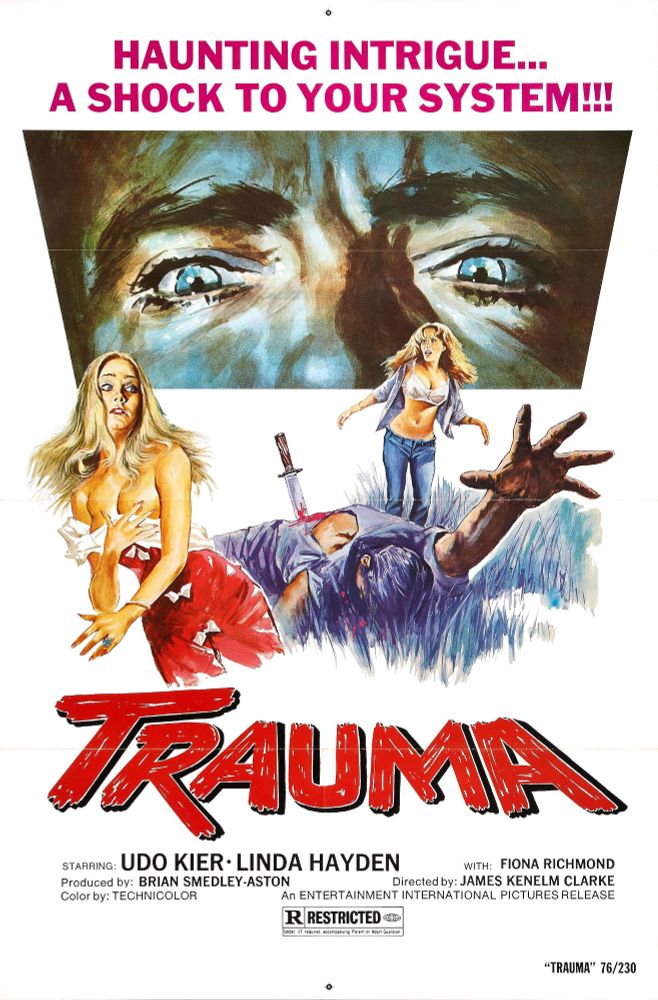 Original one sheet poster for the 1976 film TRAUMA.