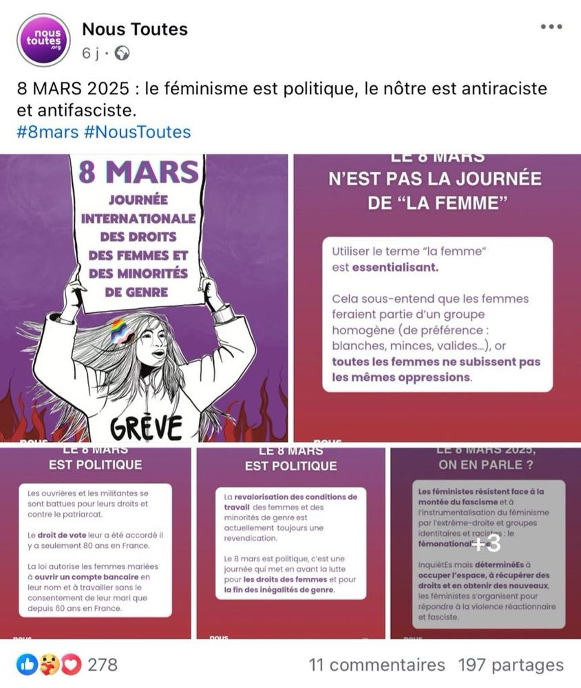 Capture d'écran de cette publication de Nous toutes