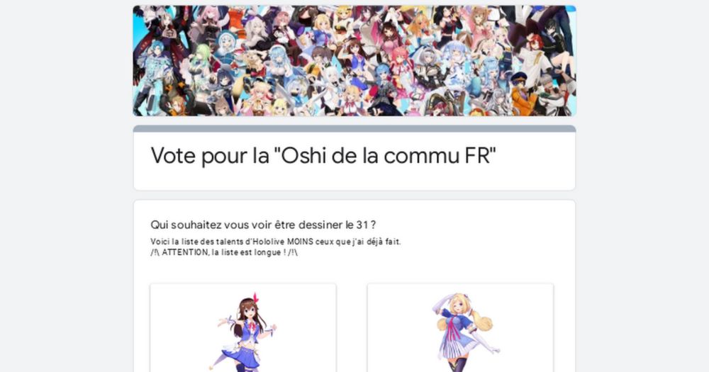 Vote pour la "Oshi de la commu FR"