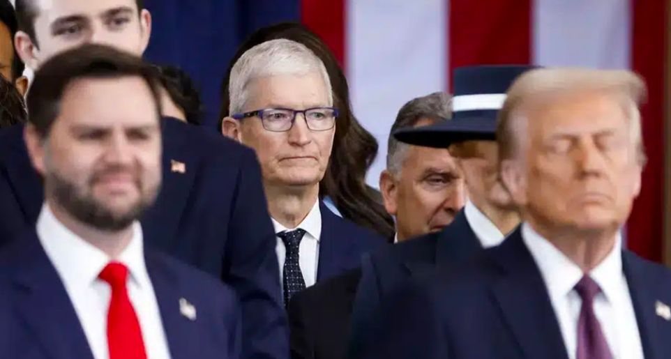 Apple CEO Tim Cook at Trump's second inauguration