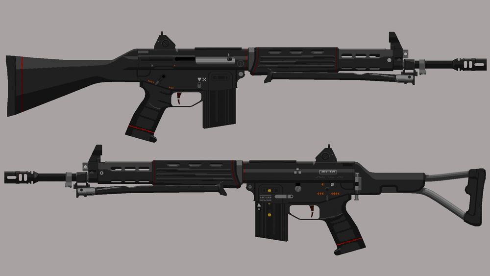 type 89 rifle in the artstyle of signalis
