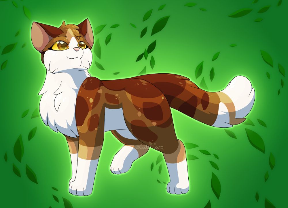 Spottedleaf from Warrior Cats. This drawing was made in 2024