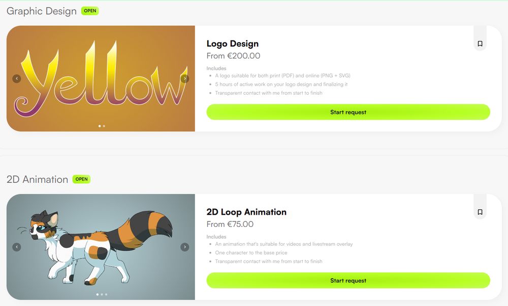A Screenshot including commissions from the VGen website.