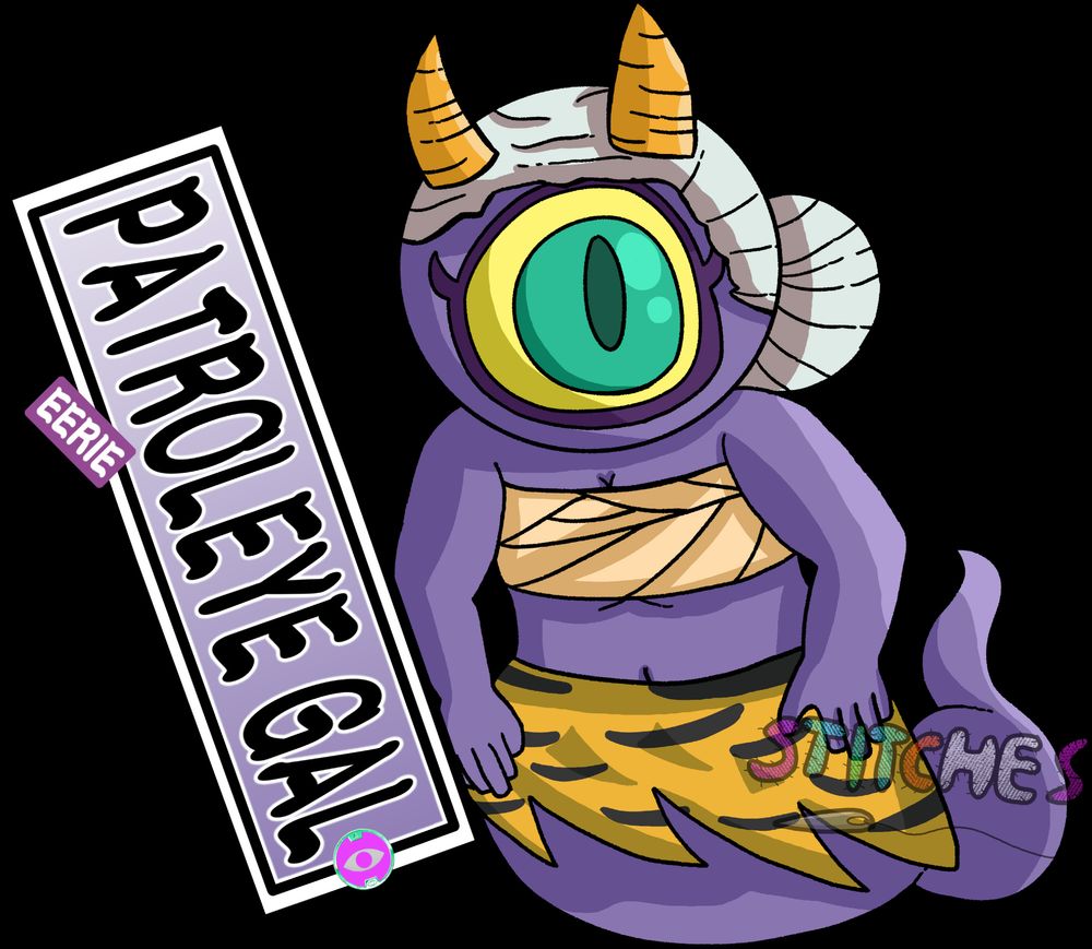 With nametag.