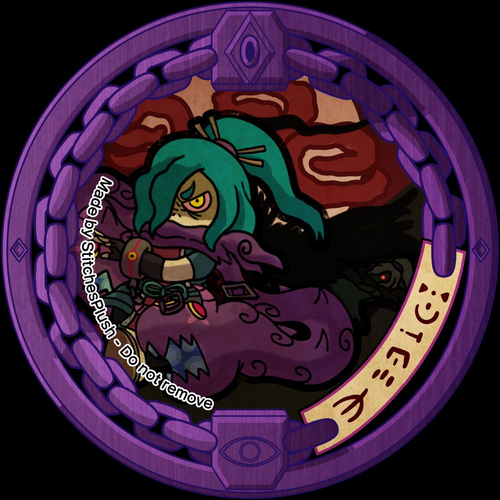 Custom Goku/Extreme medal containing Goku Venoct with a embittered look. Shadow Venoct is hiding inside his real shadow.