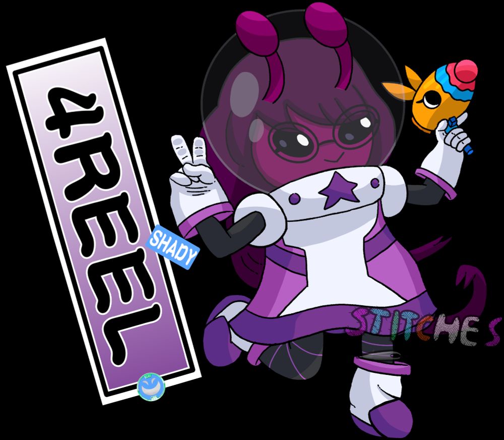 With nametag.