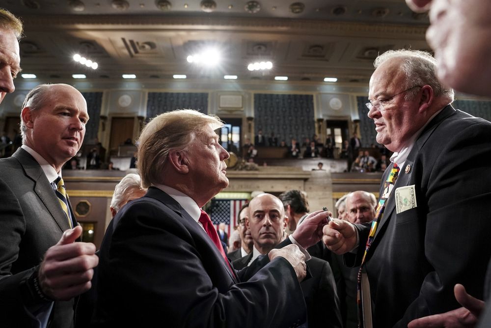 President Donald Trump is removing the former member of Congress from his post less than two months after his swearing in.