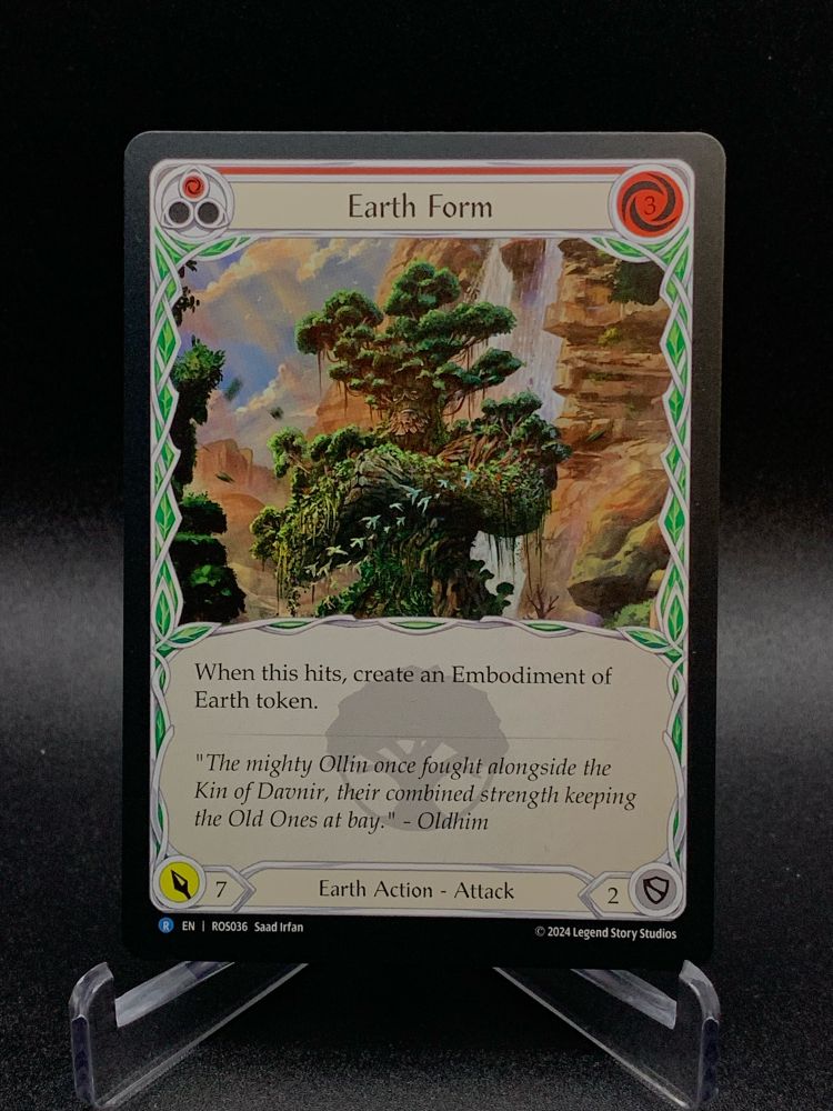 Flesh and Blood card - Earth Form (Red) (Rainbow Foil)