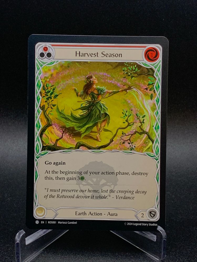 Flesh and blood card - harvest season (red) (rainbow foil)