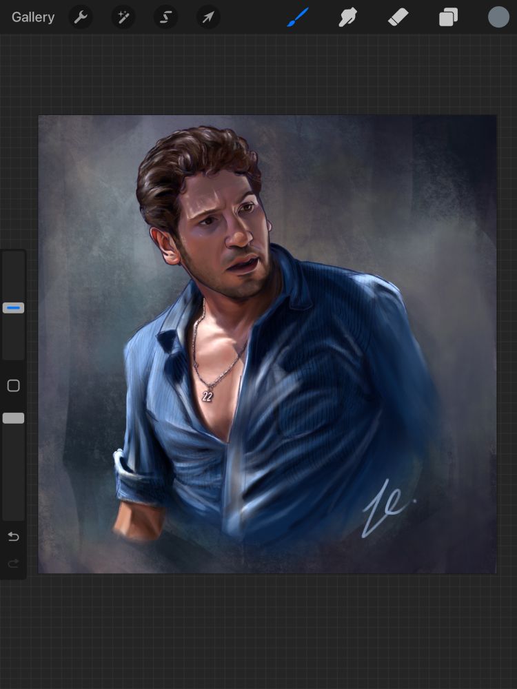 A digital drawing of Shane from The Walking Dead