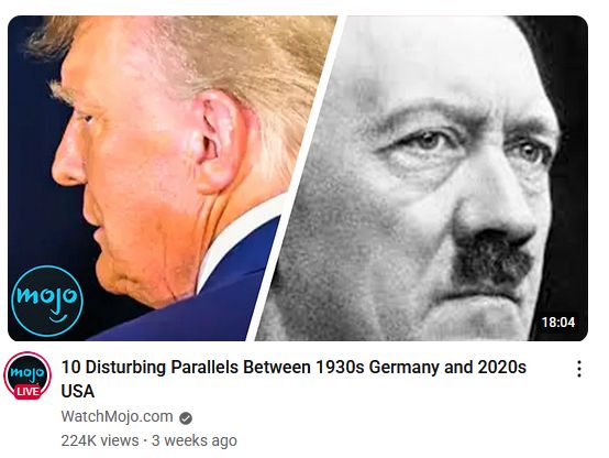 "10 Disturbing Parallels Between 1930 Germany and 2020s USA" - Watch Mojo