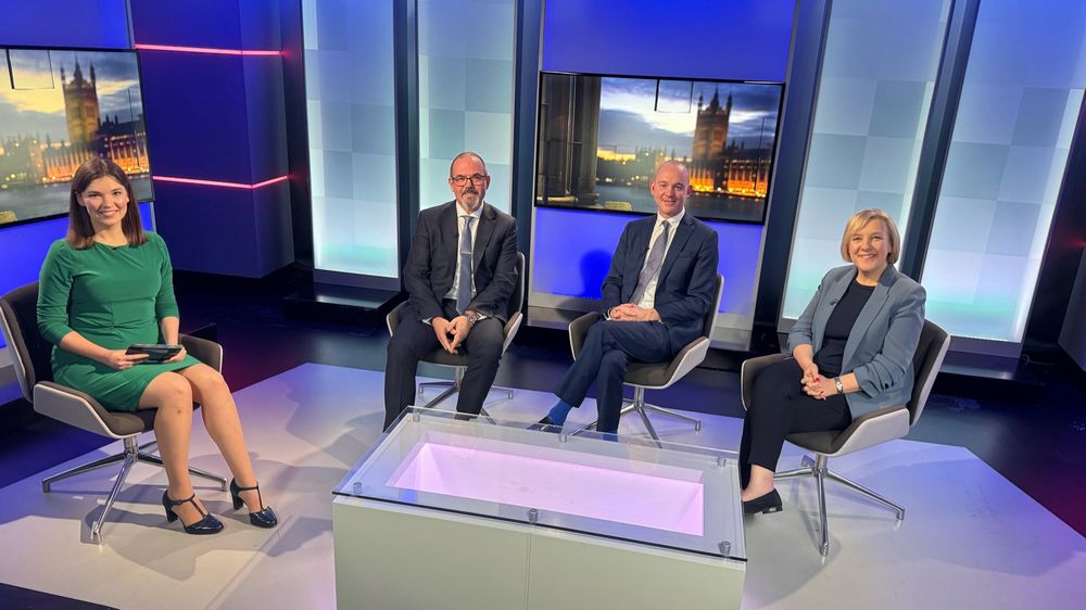 A studio shot of Granada Debate