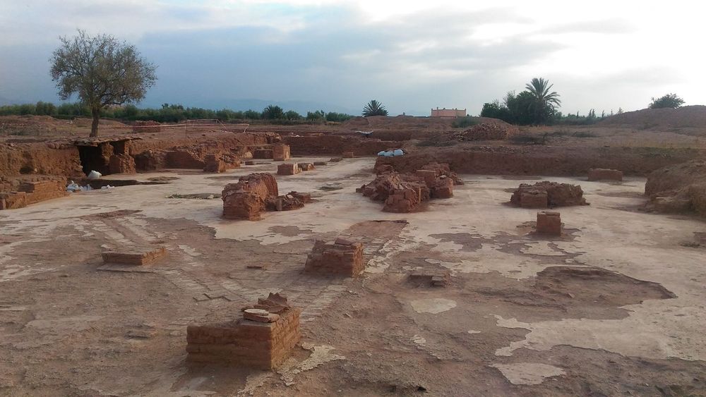 View of the archaeological settlement of Aghmat. 