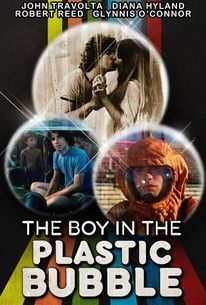 poster for The Boy in the Plastic Bubble (ABC 1976) showing a young John Travolta condemned to life in space suits and behind plastic sheeting thanks to an immune-system disorder.