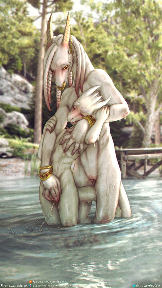 #furryart #art #lesbian #dragonborn #kobold #dnd 

Eri spreading Siffo as she cums. Her squirt splashing against the surface of the clear lake.
