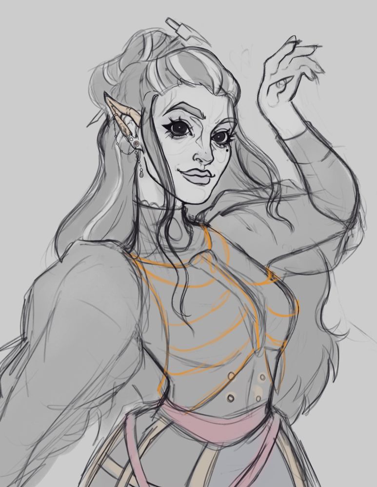Rough Sketch of Laudna from Critical Role Campaign 3