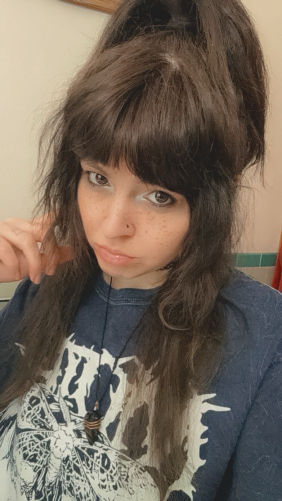 me n my big brown eyes full of sadness because im forced to work 