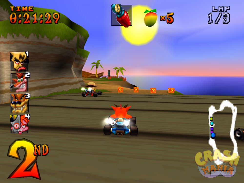 Capture d ecran du jeu Crash Bandiccot Team Racing sur PS1