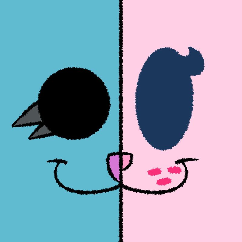 Faces of Emma and Frida. Left side is Emma, right side is Frida. From 2023.