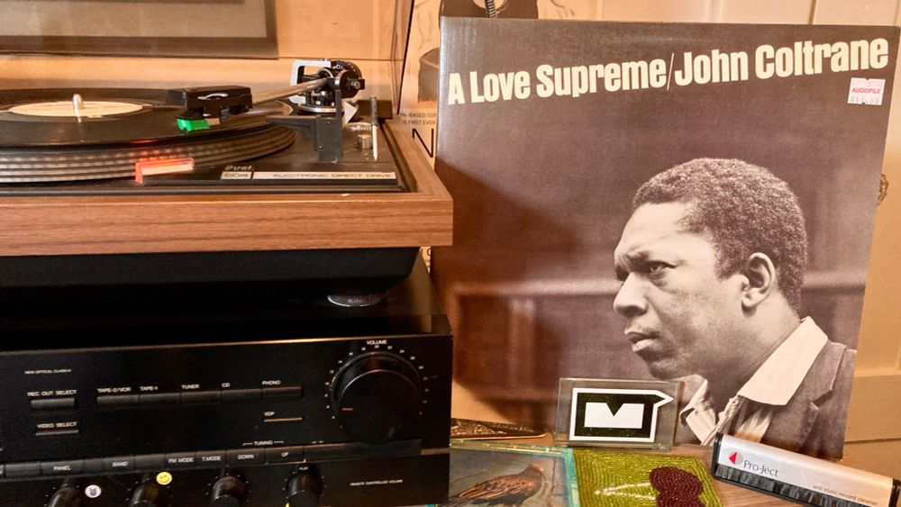 Recent vinyl reissue of John Coltrane’s ‘A Love Supreme’. 
