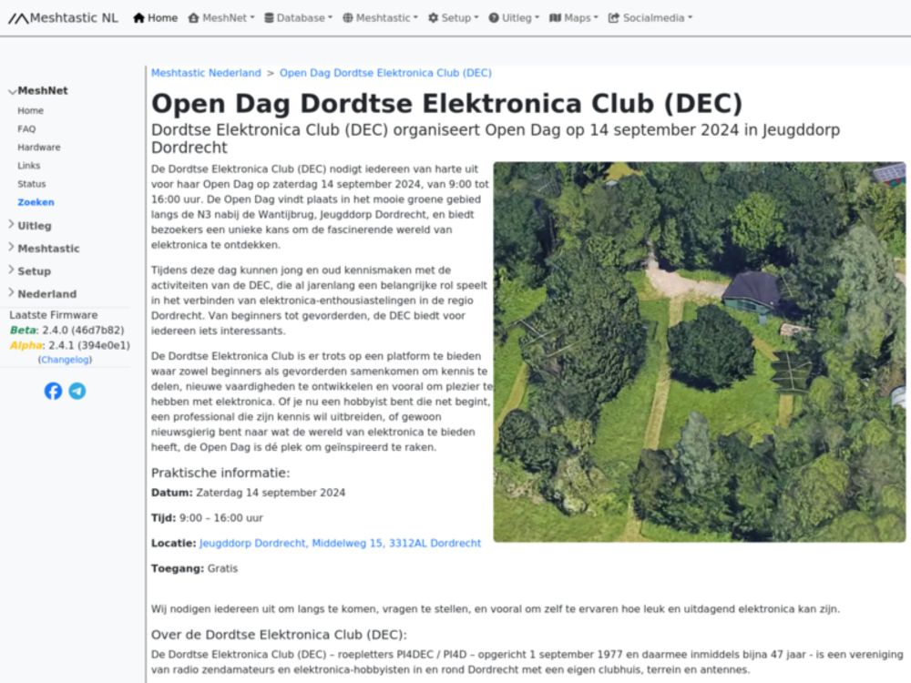 Open Dag Dordtse Elektronica Club (DEC) - Meshtastic Nederland