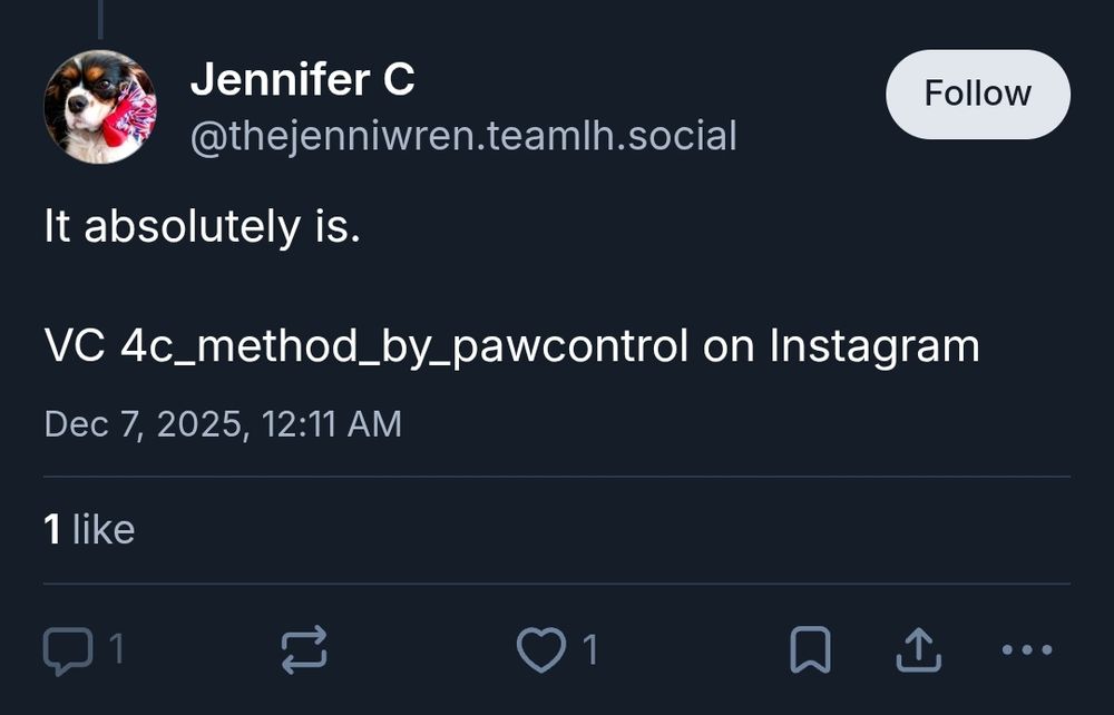 Jennifer C:"It absolutely is. 

VC 4c_method_by_pawcontrol on Instagram"