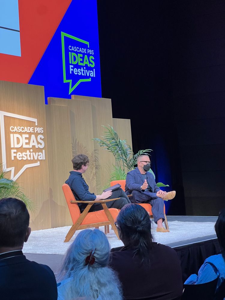 Michael Lowager interviewing Cory Doctorow for On The Media