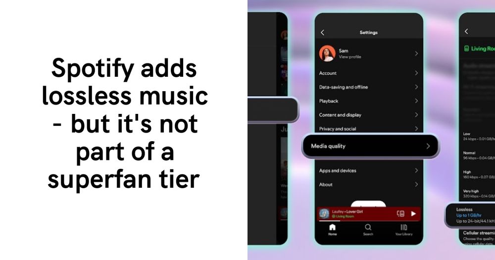 "Lossless music is now on Spotify Premium," announced the company this afternoon. So what does that mean for its superfan-tier plans?
