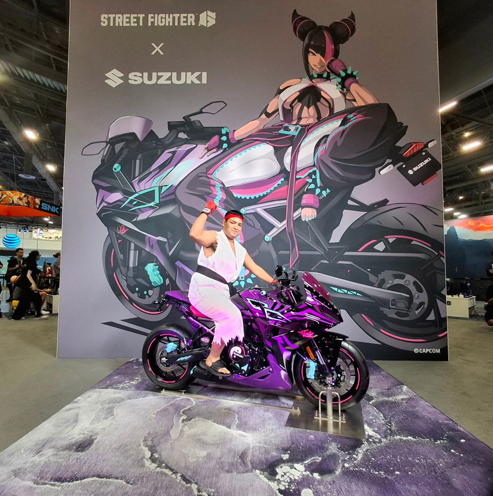 They had Juri's bike on display!