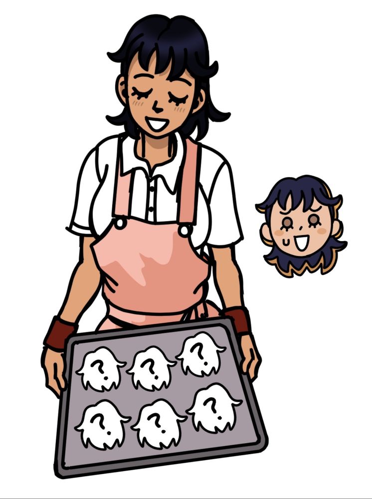 I'll be picking a handful of your OCs and turning them into cookies! Just look at all the submissions and pick simpler designs, most likely. Low effort doodle!