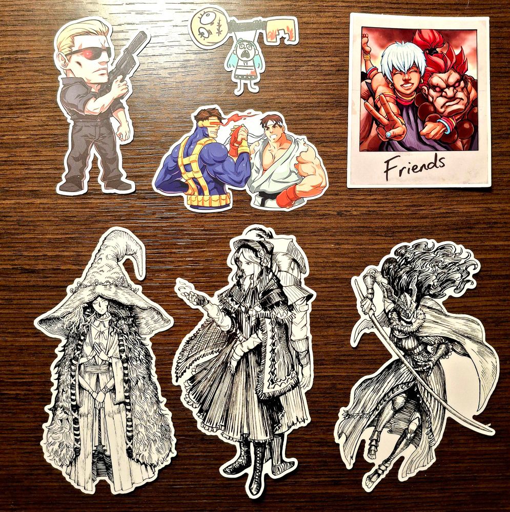 Some fun stickers i got while in artist alley