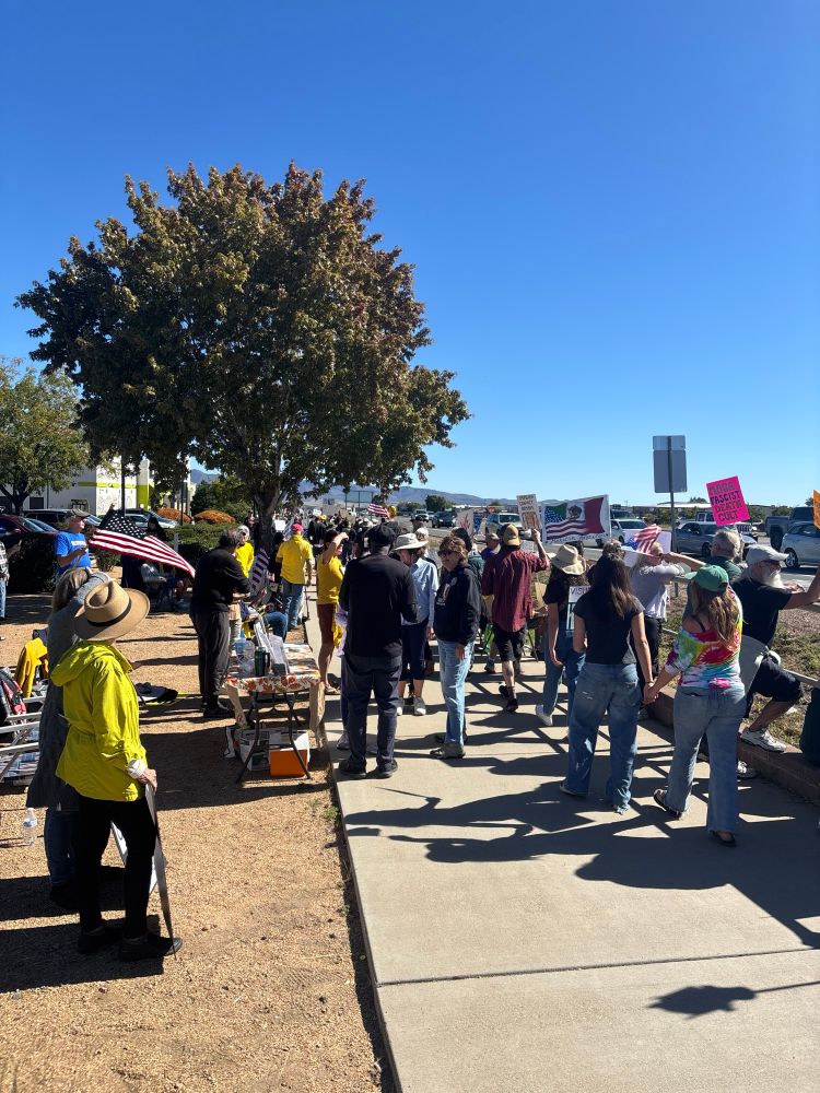 A protest in Prescott Valley AZ