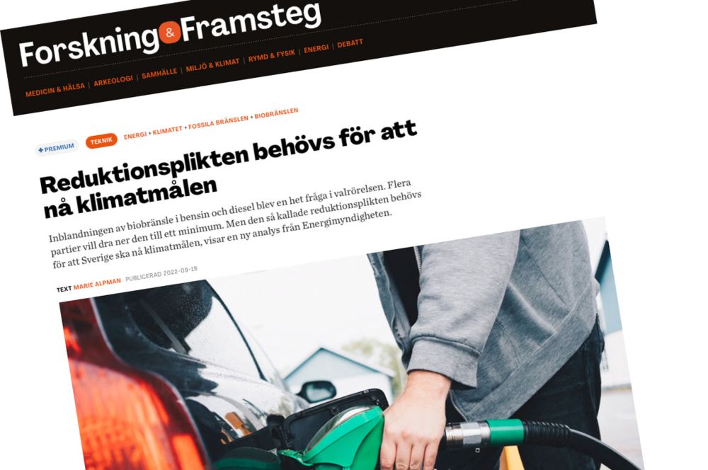 ”Inte bra för klimatet att tanka bilen med skog” | Forskning & Framsteg