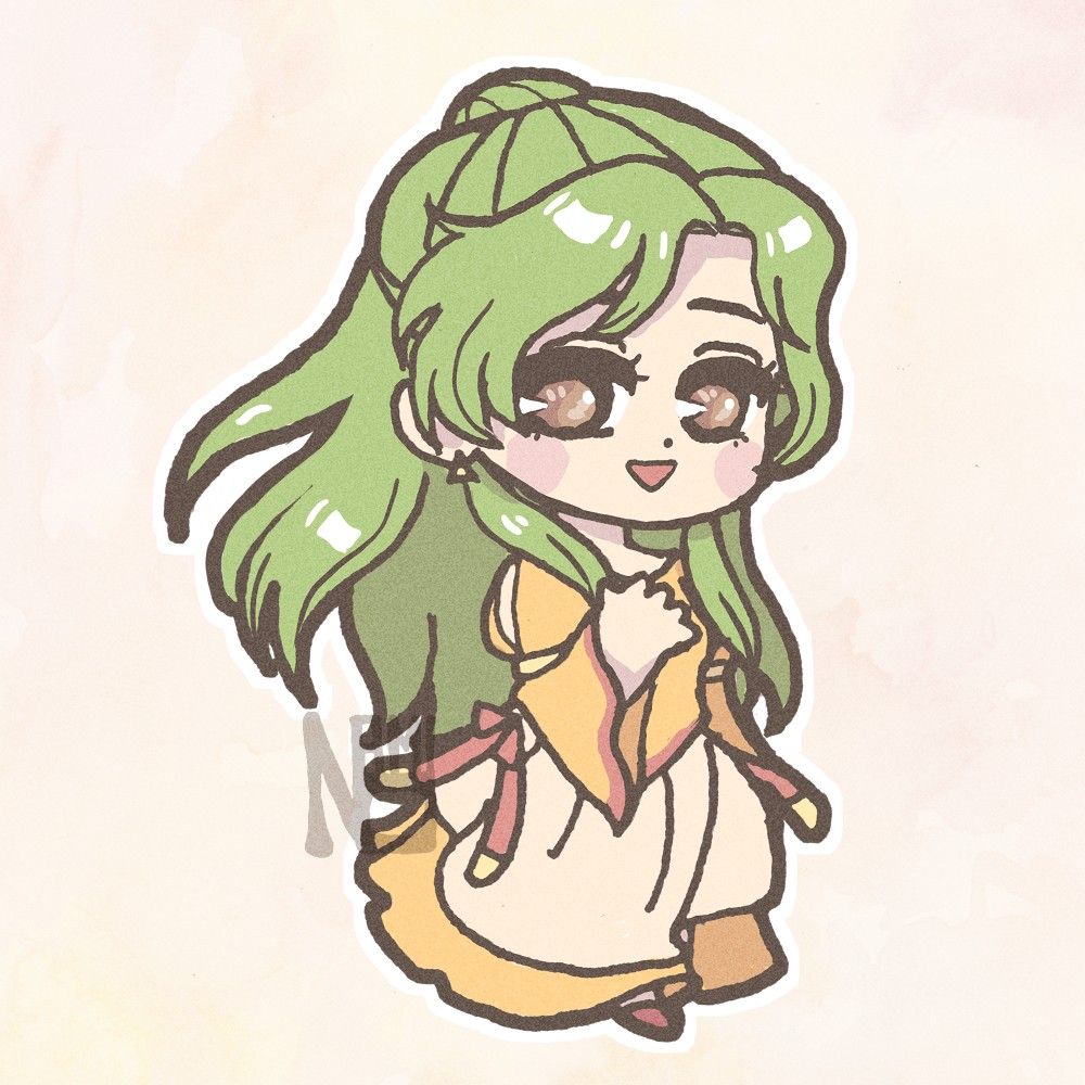 chibi art of elincia from fire emblem 9