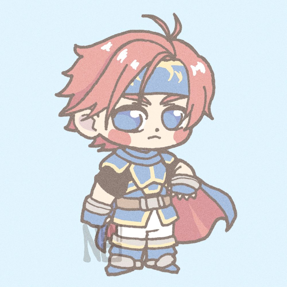 chibi art of roy from fire emblem: the binding blade