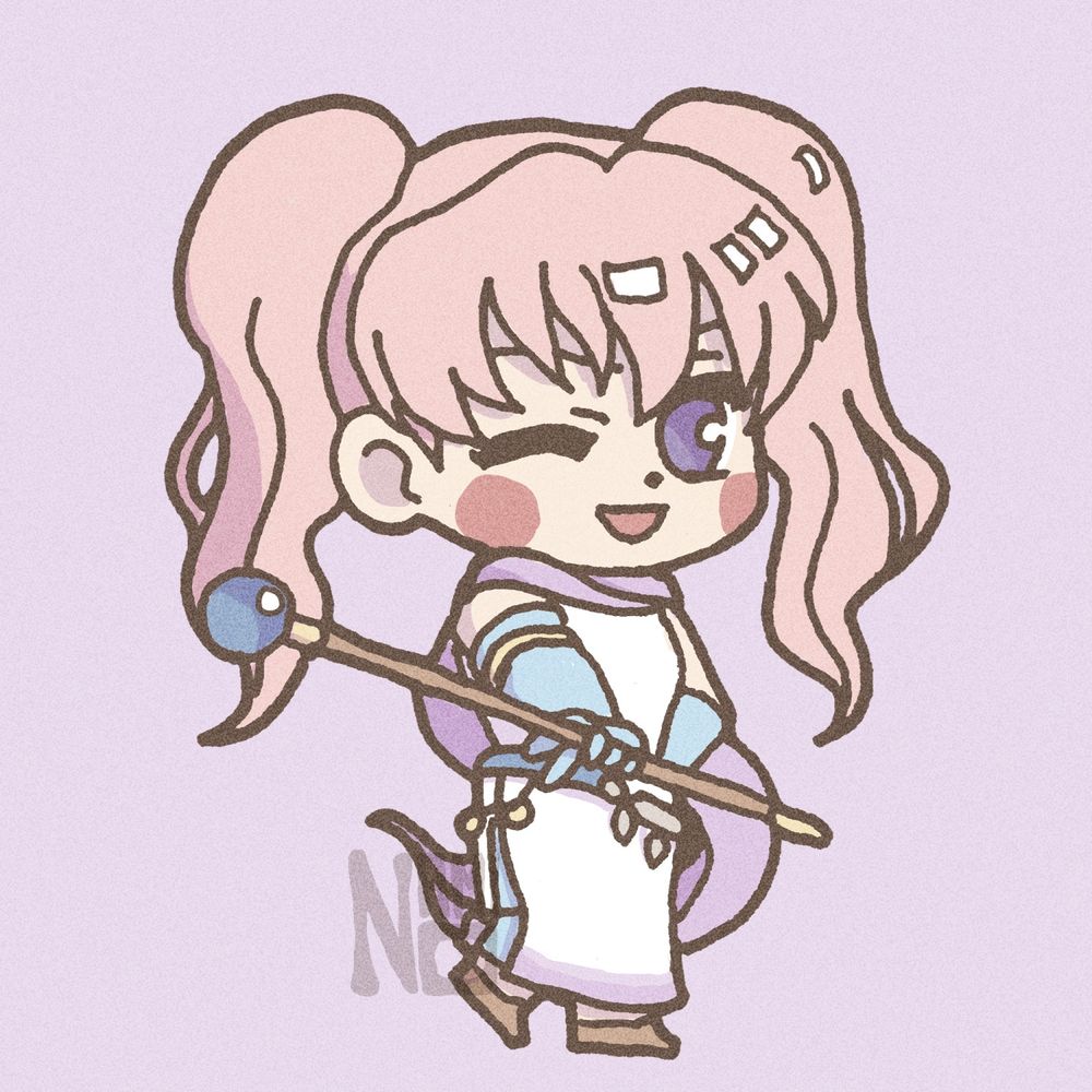 chibi art of serra from fire emblem 7