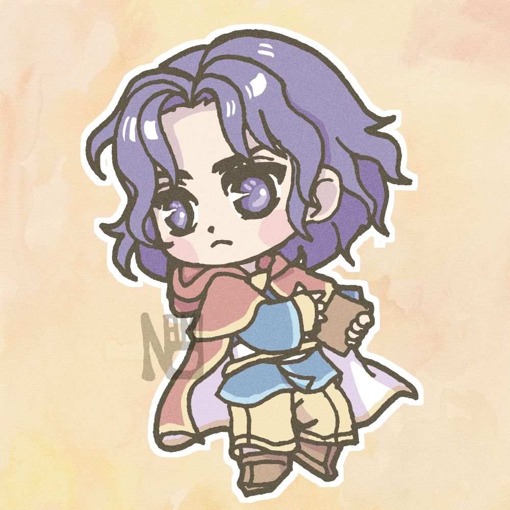 chibi art of erk from fire emblem 7