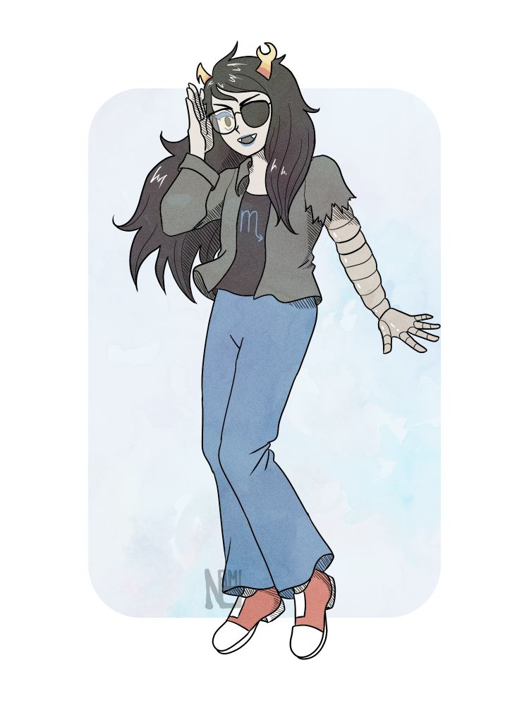 art of vriska serket from homestuck which was a thing i was into back in the day.