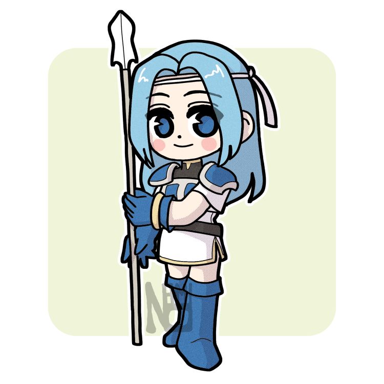 chibi art of fiora from fire emblem: the blazing blade.