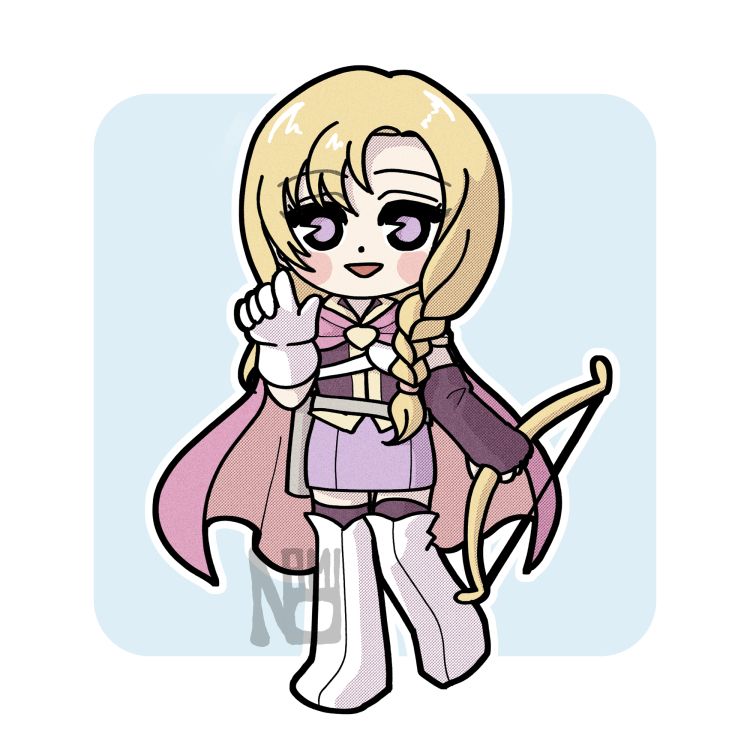 chibi art of louise from fire emblem: the blazing blade.
