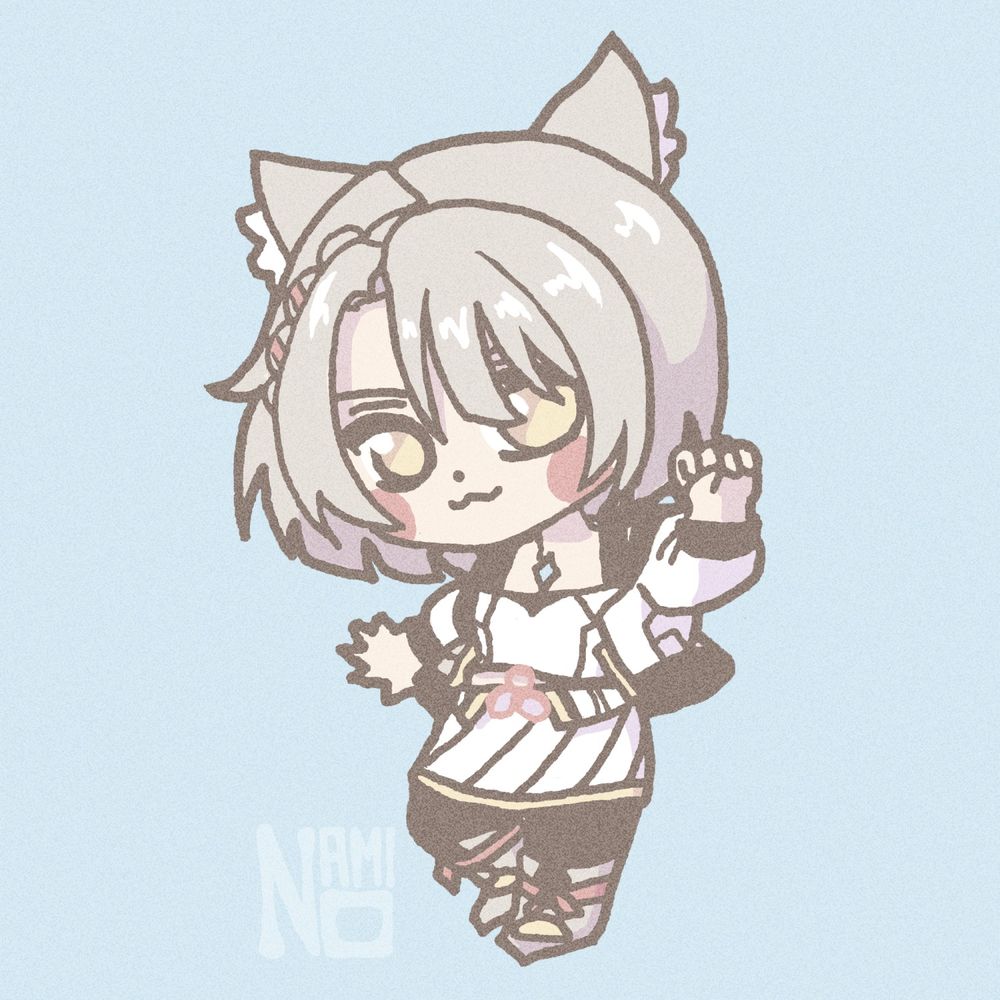 chibi drawing of mio from xenoblade 3