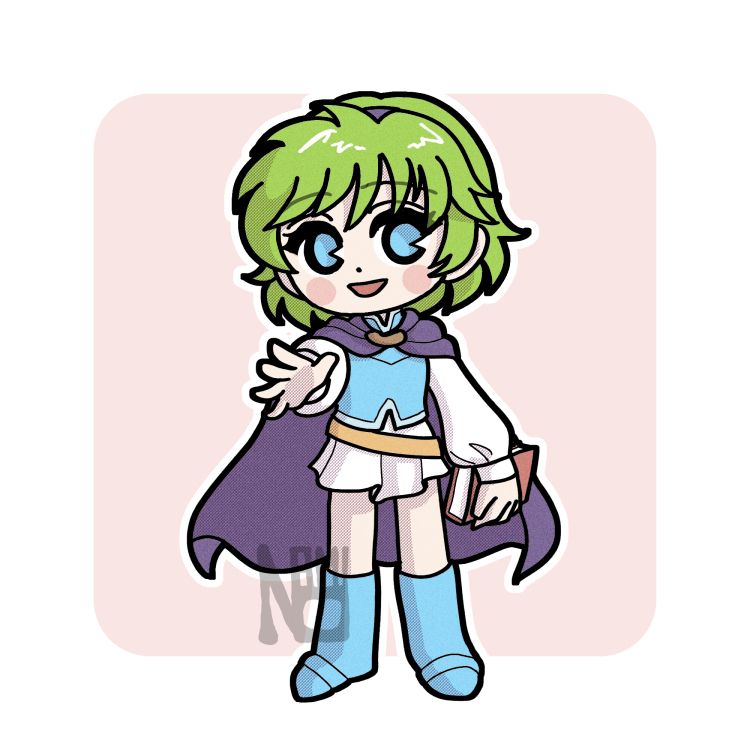 chibi art of nino from fire emblem: the blazing blade. 