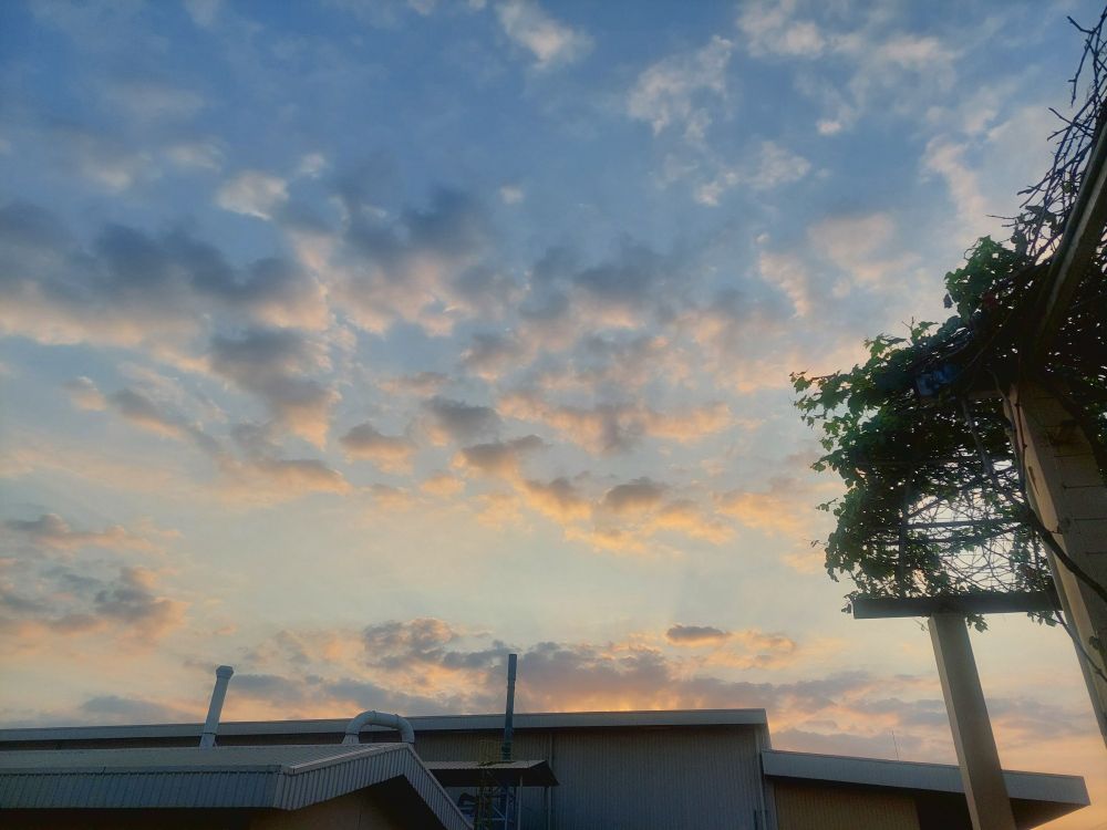 Afternoon to twilight sky with some cloud