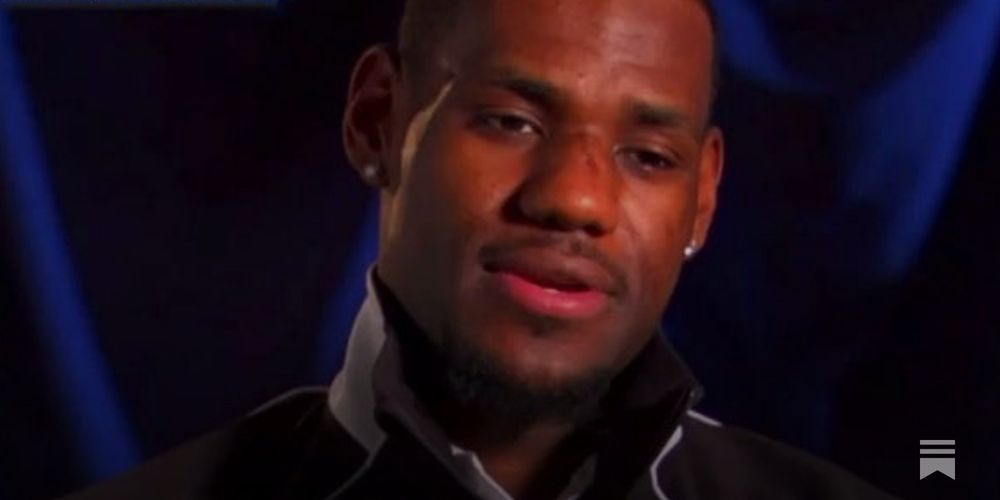 Picture of LeBron James lying about Kobe putting up 60